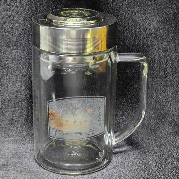 Chinese Decorative Glass Loose Leaf Tea Infuser Steeper Teapot Mug Vessel Pot - Picture 4 of 14